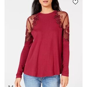 Free People Daniella Embroidered Illusion Top